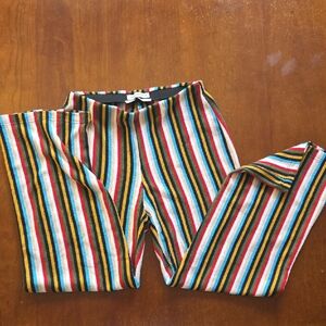Urban Outfitters Rainbow Multicolor Striped Flare Leggings (XS)